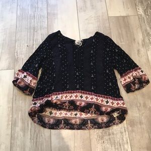 Comfy shirt, size M, blue, pink and white